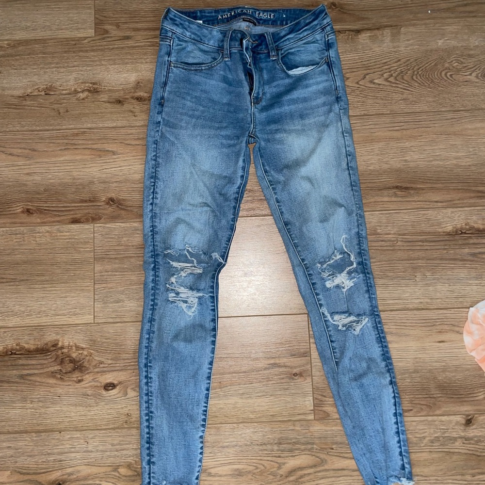 American eagle skinny jeans mid rise